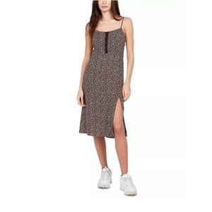 Volcom Black Floral Midi Dress